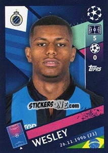 Sticker Wesley - UEFA Champions League 2018-2019 - Topps