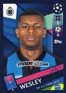 Sticker Wesley - UEFA Champions League 2018-2019 n. 457 - Topps