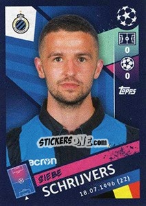 Sticker Siebe Schrijvers - UEFA Champions League 2018-2019 - Topps