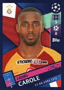 Sticker Lionel Carole - UEFA Champions League 2018-2019 n. 467 - Topps
