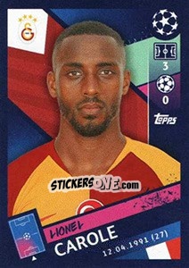 Sticker Lionel Carole - UEFA Champions League 2018-2019 - Topps