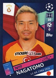 Sticker Yuto Nagatomo - UEFA Champions League 2018-2019 - Topps