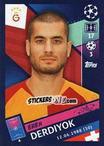 Sticker Eren Derdiyok - UEFA Champions League 2018-2019 - Topps