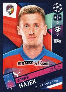 Sticker Tomáš Hájek - UEFA Champions League 2018-2019 - Topps