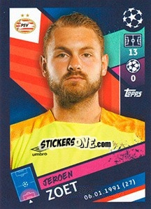 Sticker Jeroen Zoet - UEFA Champions League 2018-2019 - Topps