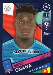 Sticker André Onana - UEFA Champions League 2018-2019 n. 532 - Topps