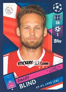 Sticker Daley Blind - UEFA Champions League 2018-2019 - Topps