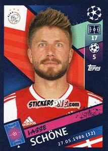 Sticker Lasse Schöne - UEFA Champions League 2018-2019 - Topps