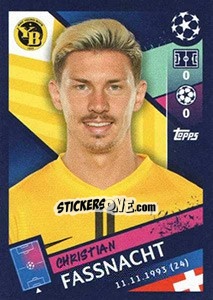 Sticker Christian Fassnacht - UEFA Champions League 2018-2019 n. 554 - Topps