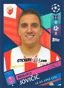 Sticker Branko Jovicic - UEFA Champions League 2018-2019 - Topps