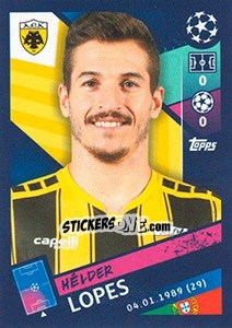 Sticker Hélder Lopes - UEFA Champions League 2018-2019 n. 582 - Topps