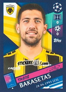 Sticker Tasos Bakasetas - UEFA Champions League 2018-2019 - Topps