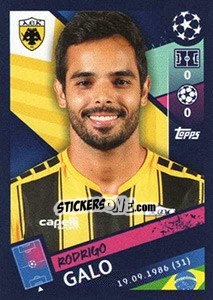 Sticker Rodrigo Galo - UEFA Champions League 2018-2019 n. 590 - Topps