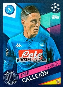 Sticker José Callejón (Napoli) - UEFA Champions League 2018-2019 n. B2 - Topps