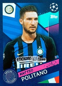 Sticker Matteo Politano (Inter) - UEFA Champions League 2018-2019 - Topps