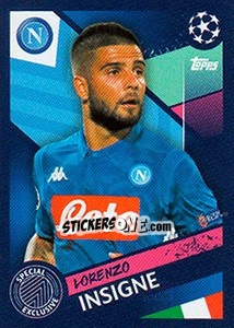 Sticker Lorenzo Insigne (Napoli) - UEFA Champions League 2018-2019 n. C2 - Topps