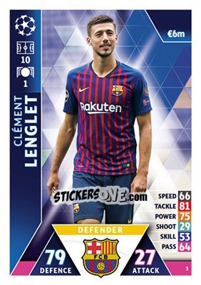 Figurina Clément Lenglet - UEFA Champions League 2018-2019. Match Attax - Topps