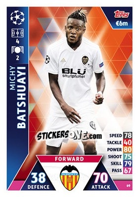 Figurina Michy Batshuayi - UEFA Champions League 2018-2019. Match Attax - Topps