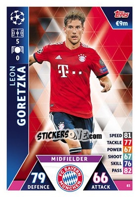 Sticker Leon Goretzka - UEFA Champions League 2018-2019. Match Attax n. 83 - Topps