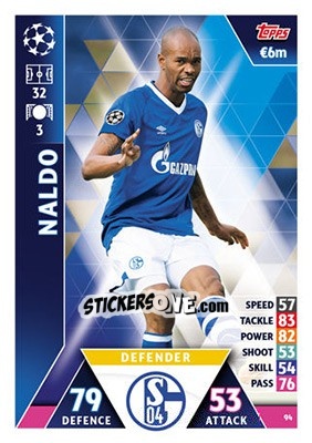 Sticker Naldo - UEFA Champions League 2018-2019. Match Attax n. 94 - Topps