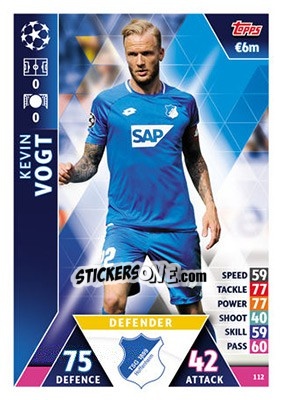 Sticker Kevin Vogt - UEFA Champions League 2018-2019. Match Attax n. 112 - Topps