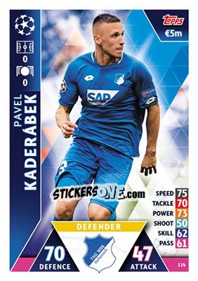 Sticker Pavel Kaderábek - UEFA Champions League 2018-2019. Match Attax n. 114 - Topps