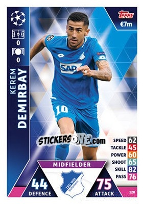 Sticker Kerem Demirbay - UEFA Champions League 2018-2019. Match Attax - Topps