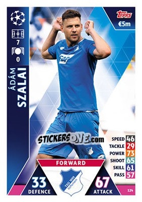 Sticker Ádám Szalai - UEFA Champions League 2018-2019. Match Attax - Topps