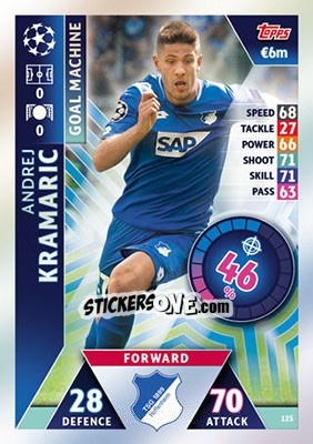 Sticker Andrej Kramaric - UEFA Champions League 2018-2019. Match Attax n. 125 - Topps