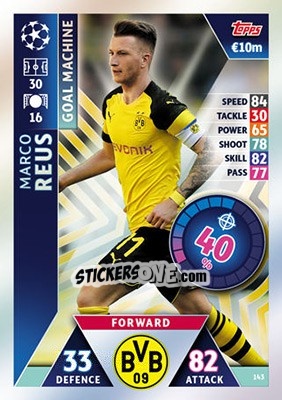 Figurina Marco Reus - UEFA Champions League 2018-2019. Match Attax - Topps