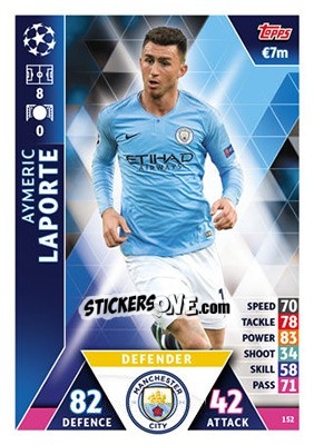 Sticker Aymeric Laporte - UEFA Champions League 2018-2019. Match Attax - Topps