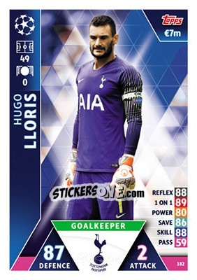 Sticker Hugo Lloris - UEFA Champions League 2018-2019. Match Attax - Topps