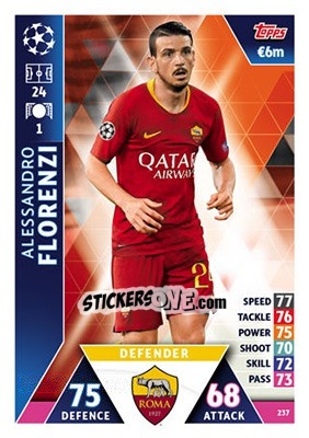Sticker Alessandro Florenzi - UEFA Champions League 2018-2019. Match Attax - Topps