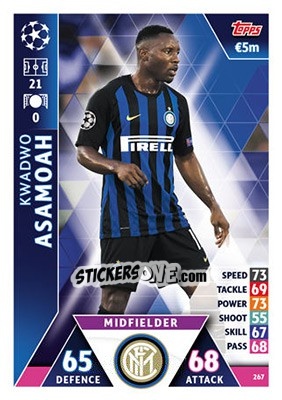 Sticker Kwadwo Asamoah - UEFA Champions League 2018-2019. Match Attax n. 267 - Topps
