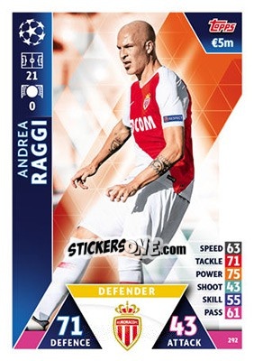 Sticker Andrea Raggi - UEFA Champions League 2018-2019. Match Attax - Topps