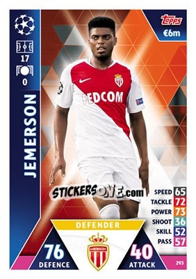 Sticker Jemerson - UEFA Champions League 2018-2019. Match Attax n. 293 - Topps