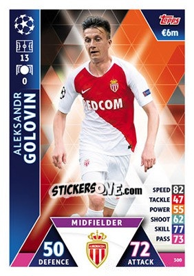 Sticker Aleksandr Golovin - UEFA Champions League 2018-2019. Match Attax n. 300 - Topps