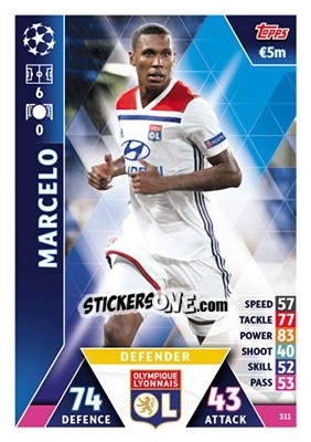Figurina Marcelo - UEFA Champions League 2018-2019. Match Attax n. 311 - Topps