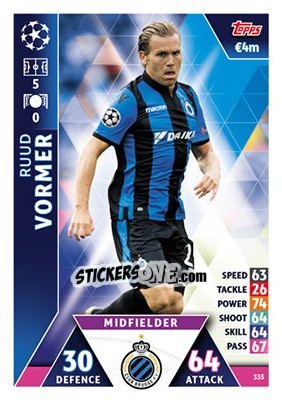 Cromo Ruud Vormer - UEFA Champions League 2018-2019. Match Attax - Topps