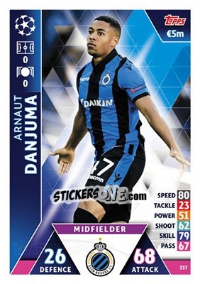 Sticker Arnaut Danjuma - UEFA Champions League 2018-2019. Match Attax - Topps