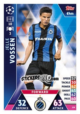 Sticker Jelle Vossen - UEFA Champions League 2018-2019. Match Attax n. 339 - Topps