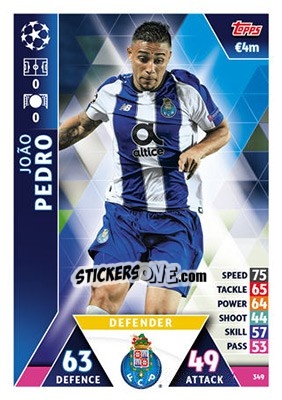 Sticker João Pedro - UEFA Champions League 2018-2019. Match Attax n. 349 - Topps