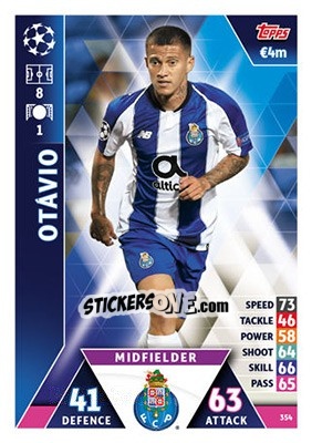 Sticker Otávio - UEFA Champions League 2018-2019. Match Attax n. 354 - Topps