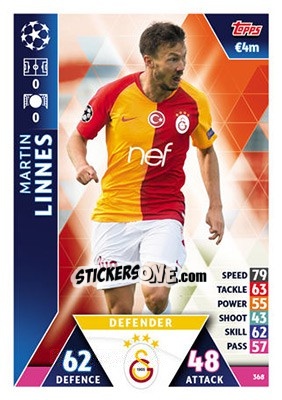 Sticker Martin Linnes - UEFA Champions League 2018-2019. Match Attax n. 368 - Topps