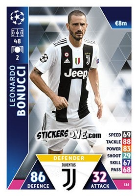 Sticker Leonardo Bonucci - UEFA Champions League 2018-2019. Match Attax n. 385 - Topps