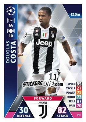 Sticker Douglas Costa - UEFA Champions League 2018-2019. Match Attax n. 392 - Topps