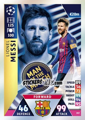 Sticker Lionel Messi - UEFA Champions League 2018-2019. Match Attax - Topps