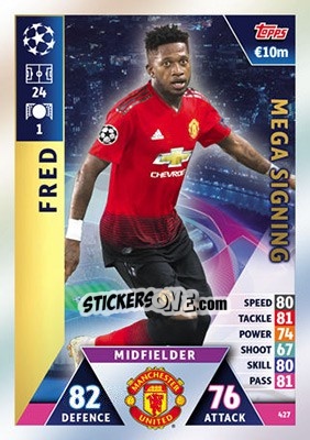 Sticker Fred - UEFA Champions League 2018-2019. Match Attax - Topps