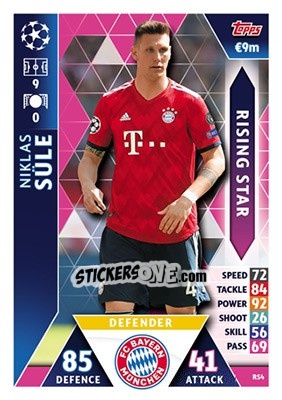 Sticker Niklas Sule - UEFA Champions League 2018-2019. Match Attax n. RS4 - Topps