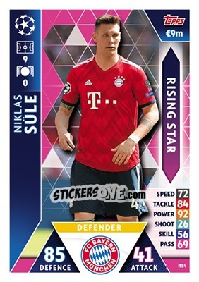 Sticker Niklas Sule - UEFA Champions League 2018-2019. Match Attax - Topps